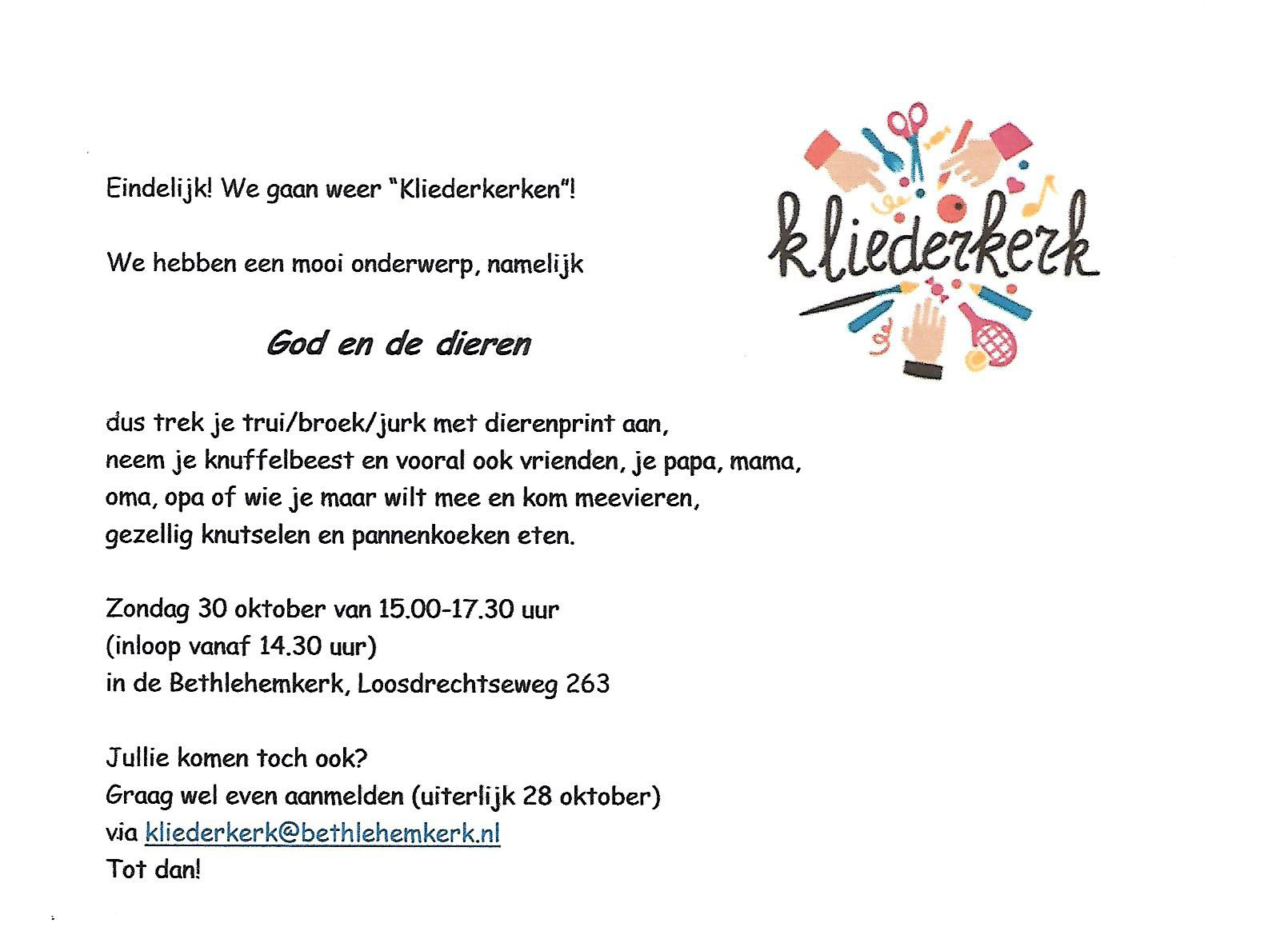 tekst kliederkerk